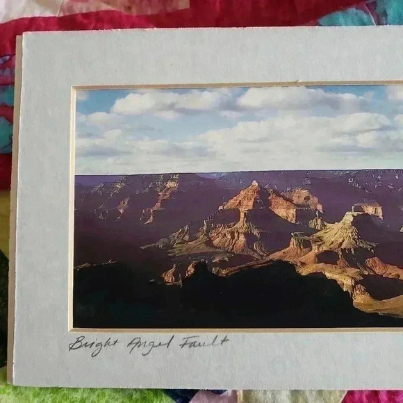 Photo signed matted framed J Johnson Grand Canyon Bright Angel Fault - Picture 5 of 10